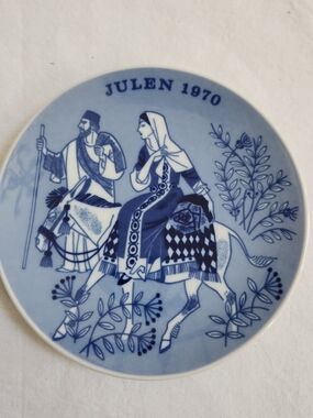 Vintage Porsgrund On the Road to Bethlehem 1970 Plate